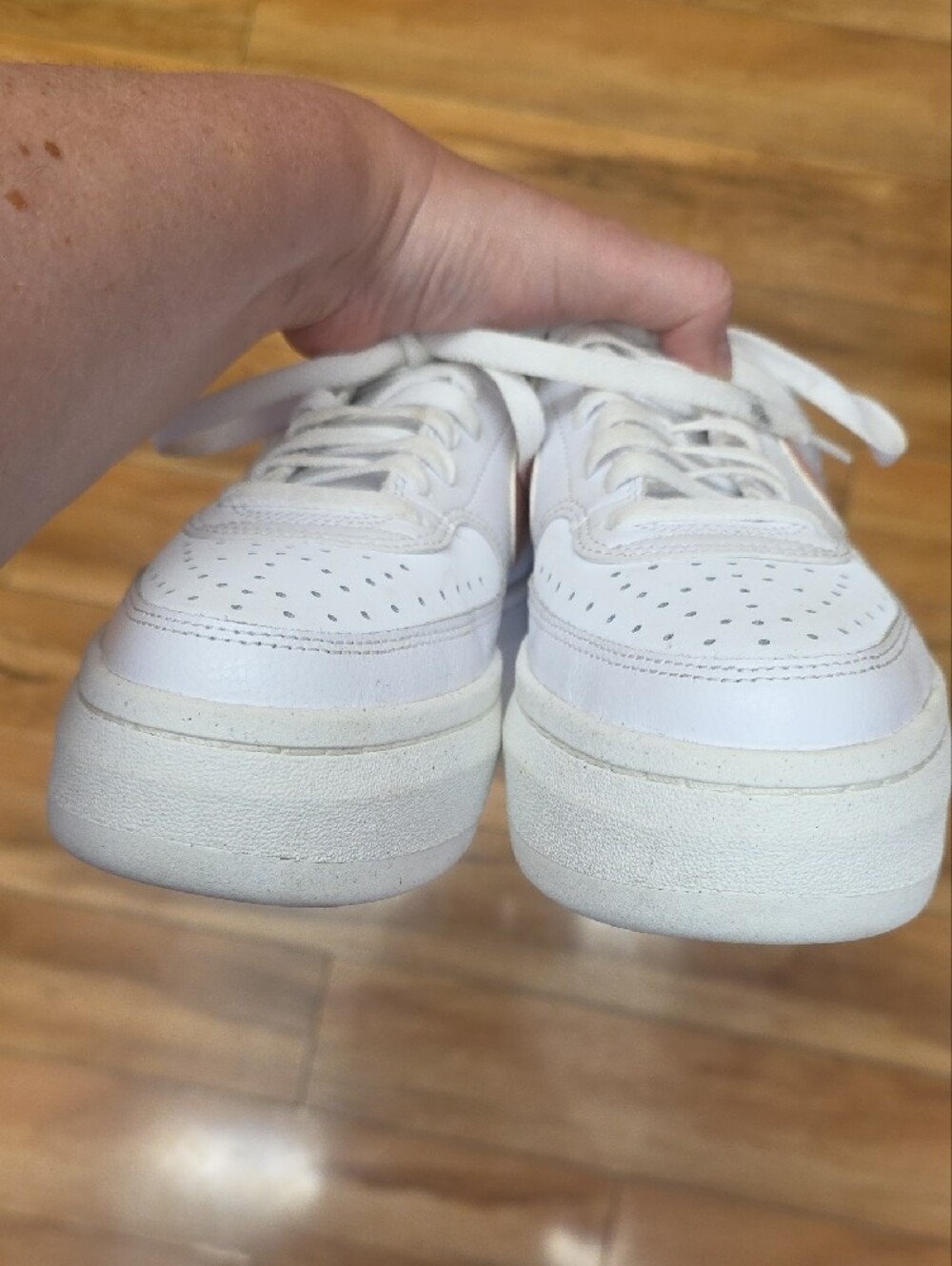 Nike Court Vision Alta Platform Sneakers White Pink Women's Size 9.5 - Picture 6 of 15